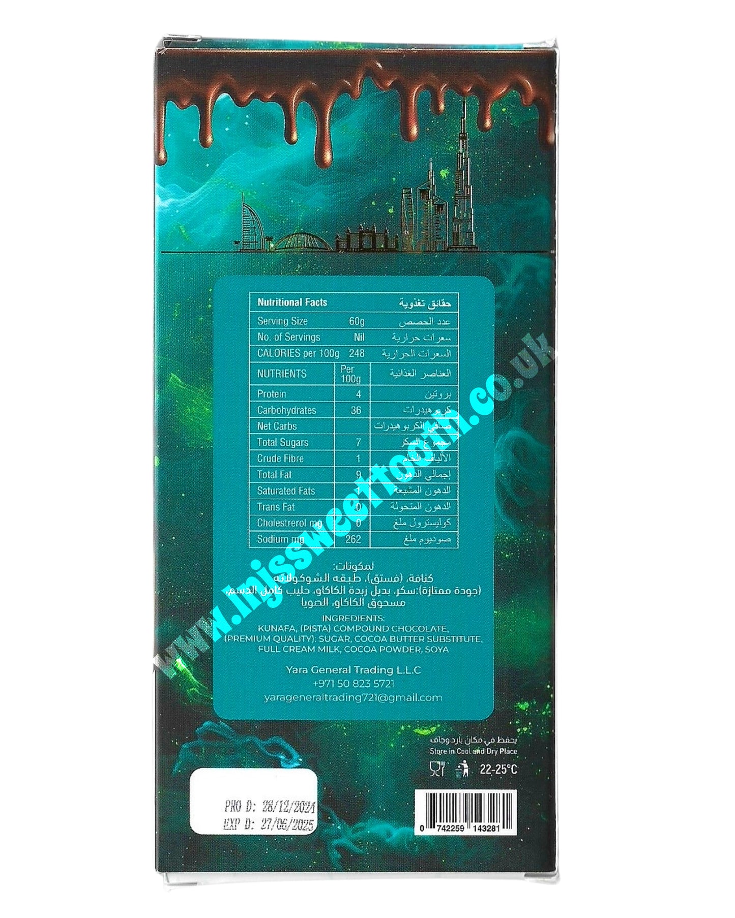 Viral Yara Kunafa Dubai Chocolate Lotto 200g (Dubai)