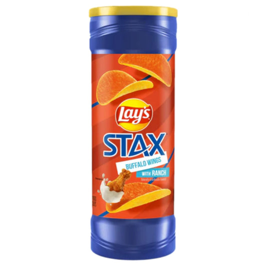 Lays Stax Buffalo Wings With Ranch Potato Chips Flavour 155.9g (Mexico)