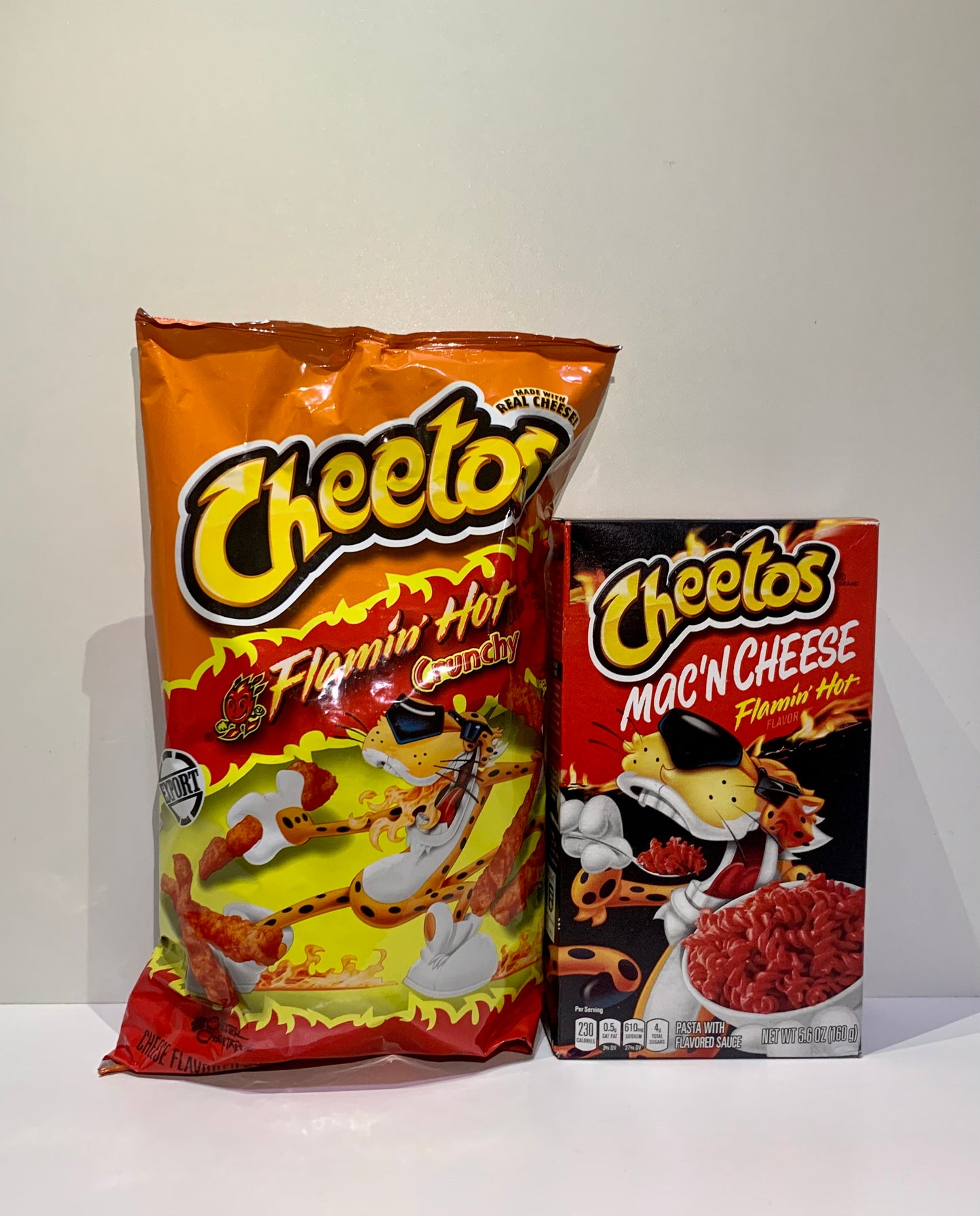 Cheetos Flamin Hot Crunchy + 1 of 3 Cheetos Mac’N Cheese flavours