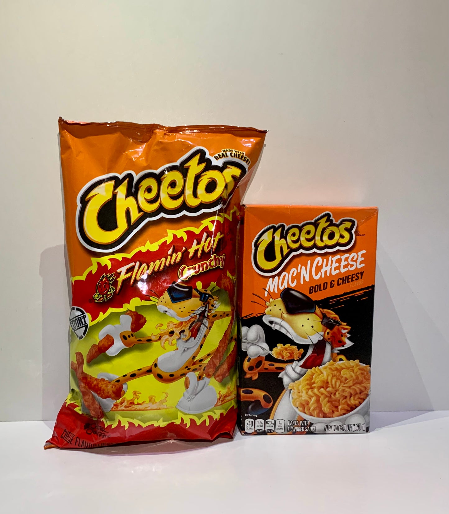 Cheetos Flamin Hot Crunchy + 1 of 3 Cheetos Mac’N Cheese flavours