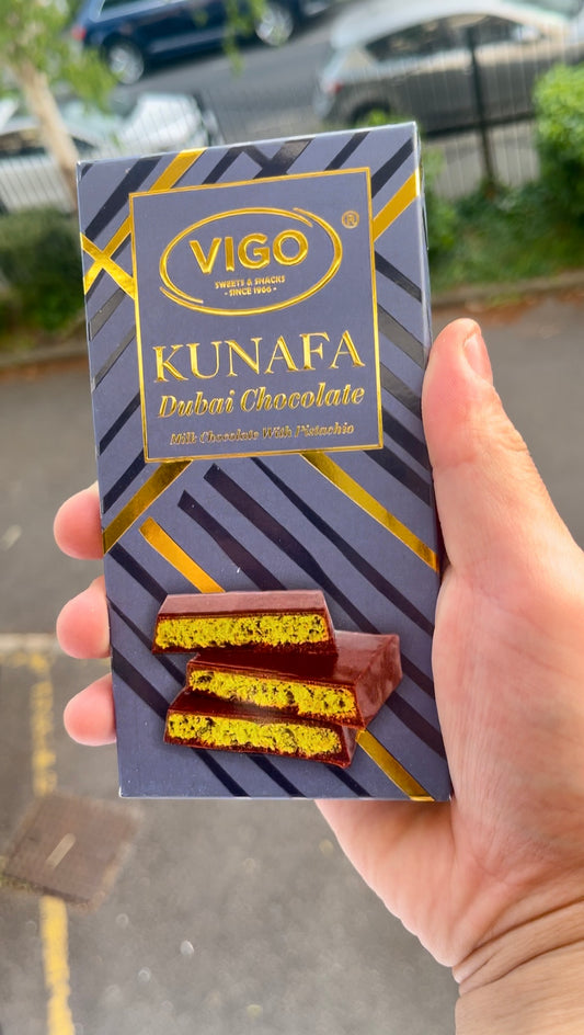 VIRAL Vigo Kunafa Dubai Chocolate Pistachio 90g (Dubai)