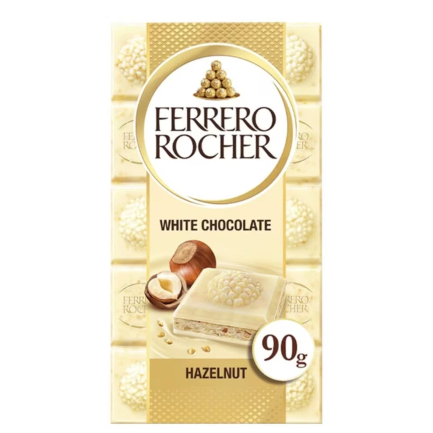 Ferrero Rocher Original White Chocolate & Hazelnut Bar 90g