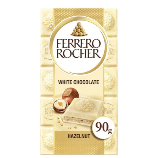 Ferrero Rocher Original White Chocolate & Hazelnut Bar 90g