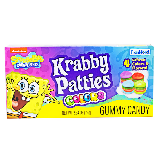 Spongebob Squarepants Krabby Patties Colors Gummy Candy 72g (America)