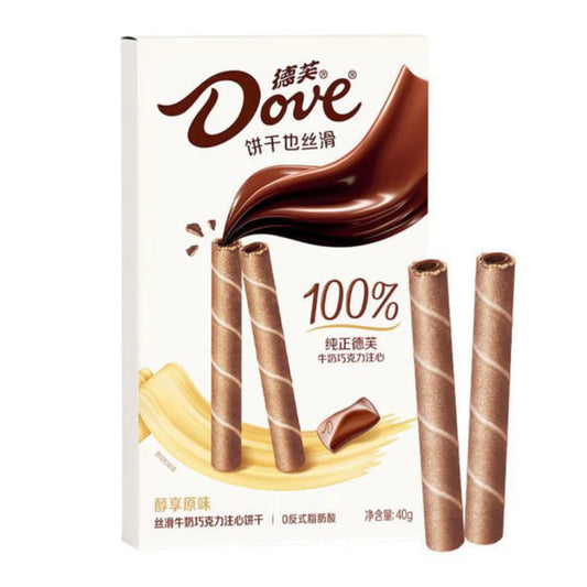 DOVE Milk Chocolate Filled Wafer Roll 40g (China)