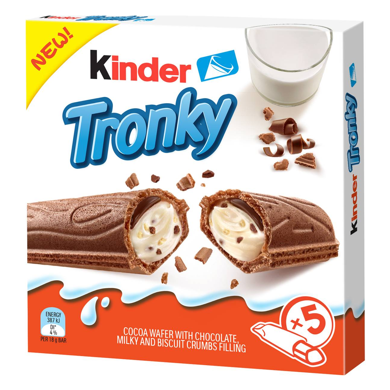 Kinder Tronky Milk & Hazelnut  x5 pack 90g (Dubai)