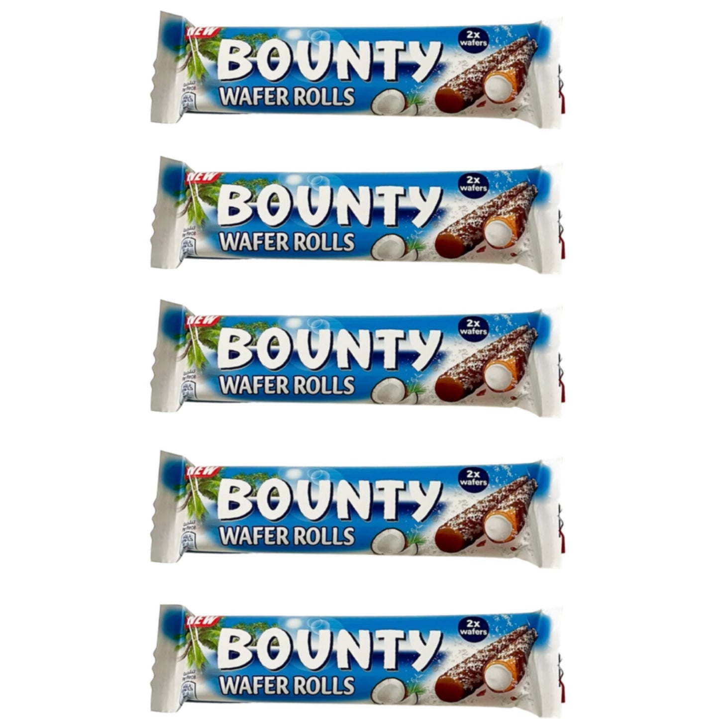 Bounty Wafer Rolls 5 x 2 Pack 112.5g (Egypt)